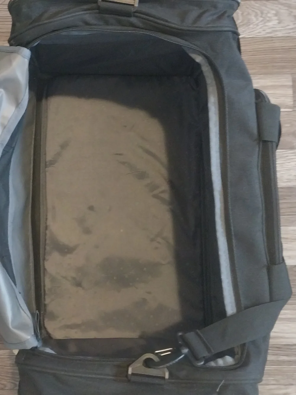 PERRY ELLIS-Black and Gray Men's Travel Duffel Bag